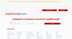 Desktop Screenshot of loughboroughpages.co.uk
