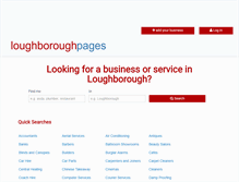 Tablet Screenshot of loughboroughpages.co.uk